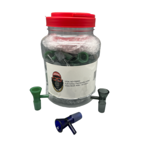 18mm male bowlfull color flat handle 50ct jar (cbm60)