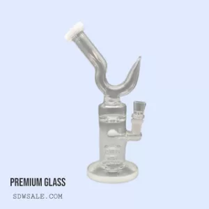 10" Glass Bong Design 241 - White