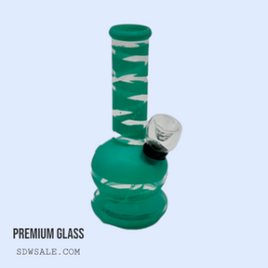 5" Glass Bong Design 224 - Cyan