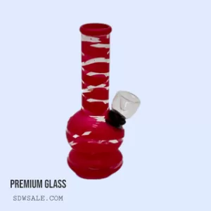 5" Glass Bong Design 224 - Red