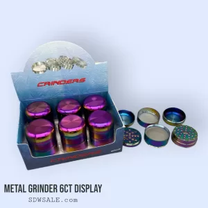 61mm RAINBOW GRINDER 6CT DISPLAY.