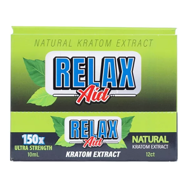 Addall Relax Aid 10ml Kratom Shot 150x Ultra Strength 12ct Display