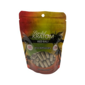 BOOSTED KRATOM CAPSULES 65CT RED BALI 6CT BAG