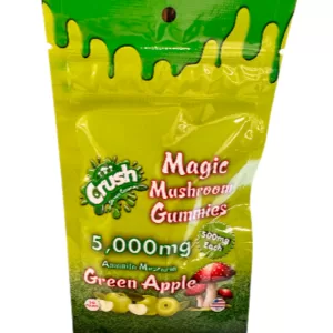 CRUSH SHROOM COMPANY MAGIC MUSHROOM GUMMIES GREEN APPLE 5000MG