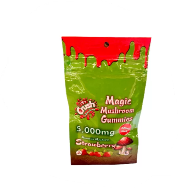 CRUSH SHROOM COMPANY MAGIC MUSHROOM GUMMIES STRAWBERRY 5000MG