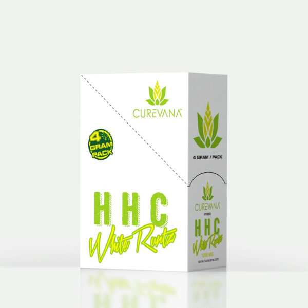 Curevana HHC Pre Roll 2PK 12CT Display 1200MG - White Runtz