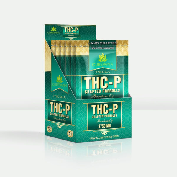 Curevana THC-P Pre Roll 5PK 6CT Display 3750MG - Bambam OG