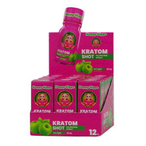 Happy Hippo 12CT Kratom Shot 60mg - Sour Apple