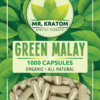 Mr. Kratom Capsules 1000ct-Green Malay