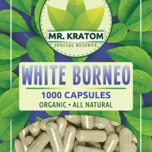 Mr. Kratom Capsules 1000ct-White Borneo