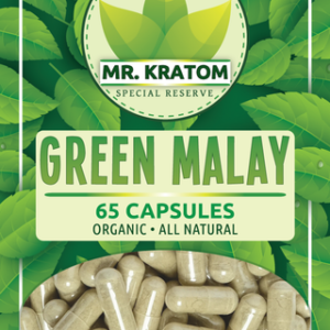 Mr. Kratom Capsules 65ct 5ct Bags-Green Malay