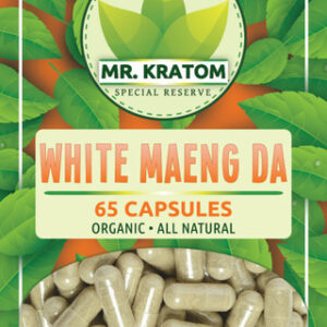 Mr. Kratom Capsules 65ct 5ct Bags-White Maeng Da