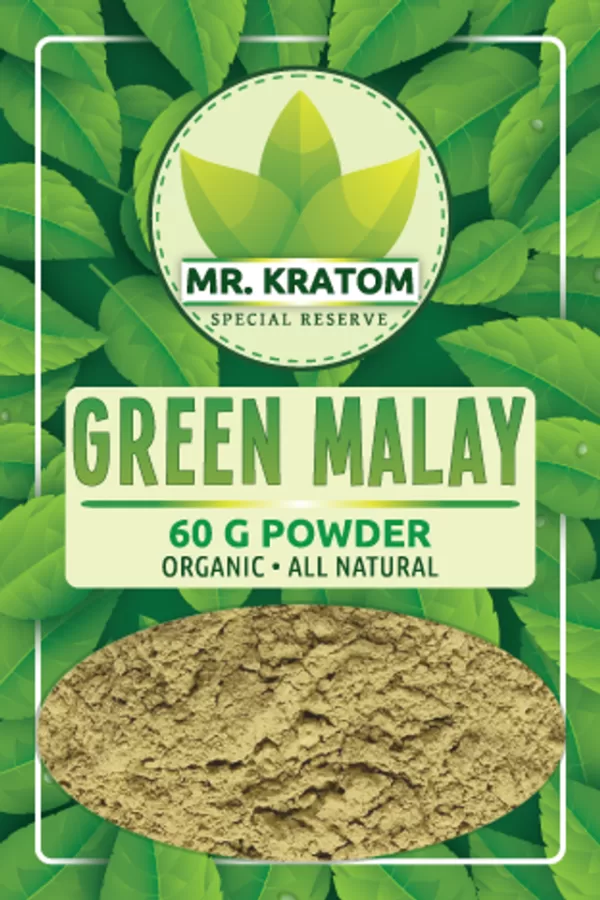 Mr. Kratom Special Reserve 60g Powder 5ct Bag -Green Malay