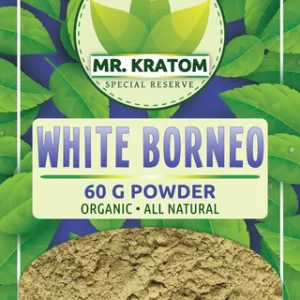 Mr. Kratom Special Reserve 60g Powder 5ct Bag -White Borneo