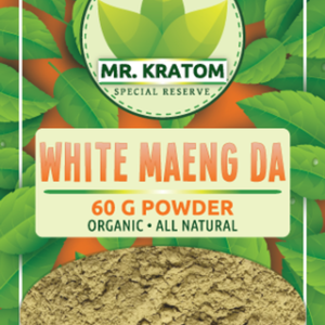 Mr. Kratom Special Reserve 60g Powder 5ct Bag -White Maeng Da