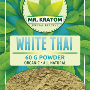 Mr. Kratom Special Reserve 60g Powder 5ct Bag -White Thai