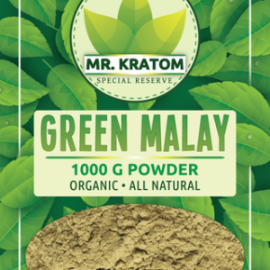 Mr. Kratom Special Reserve Kratom Powder Bag 1000g -Green Malay