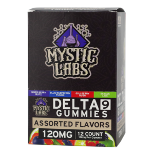 Mystic Labs D9 Gummies 120mg 12pk 6ct Display Assorted Flavors