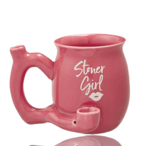 Stoner Girl Ceramic Coffee Mug Pipe